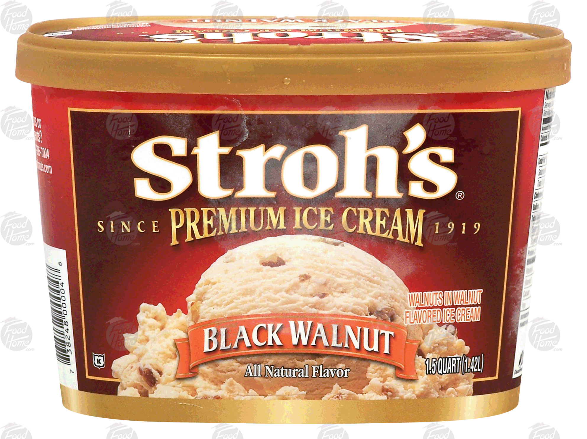 Stroh's Premium black walnut in walnut flavored ice cream Full-Size Picture